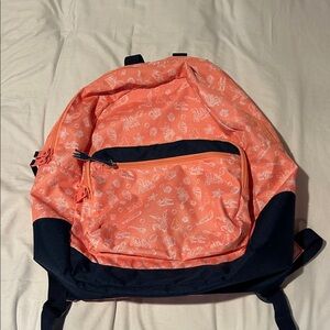 Roxy little mermaid Pattern Backpack with Navy Accents